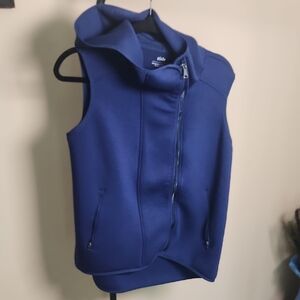 Zuda | Blue Hooded Vest with Zipper